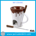 Taza de fondue de chocolate del amante de fusión